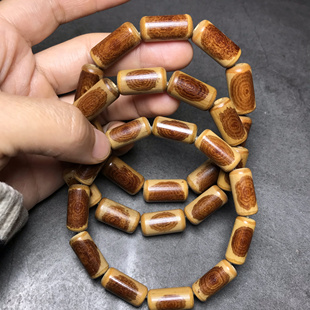 指纹花纹红湘妃手串佛珠 红湘妃佛珠 福建武夷山红湘妃竹手串把件