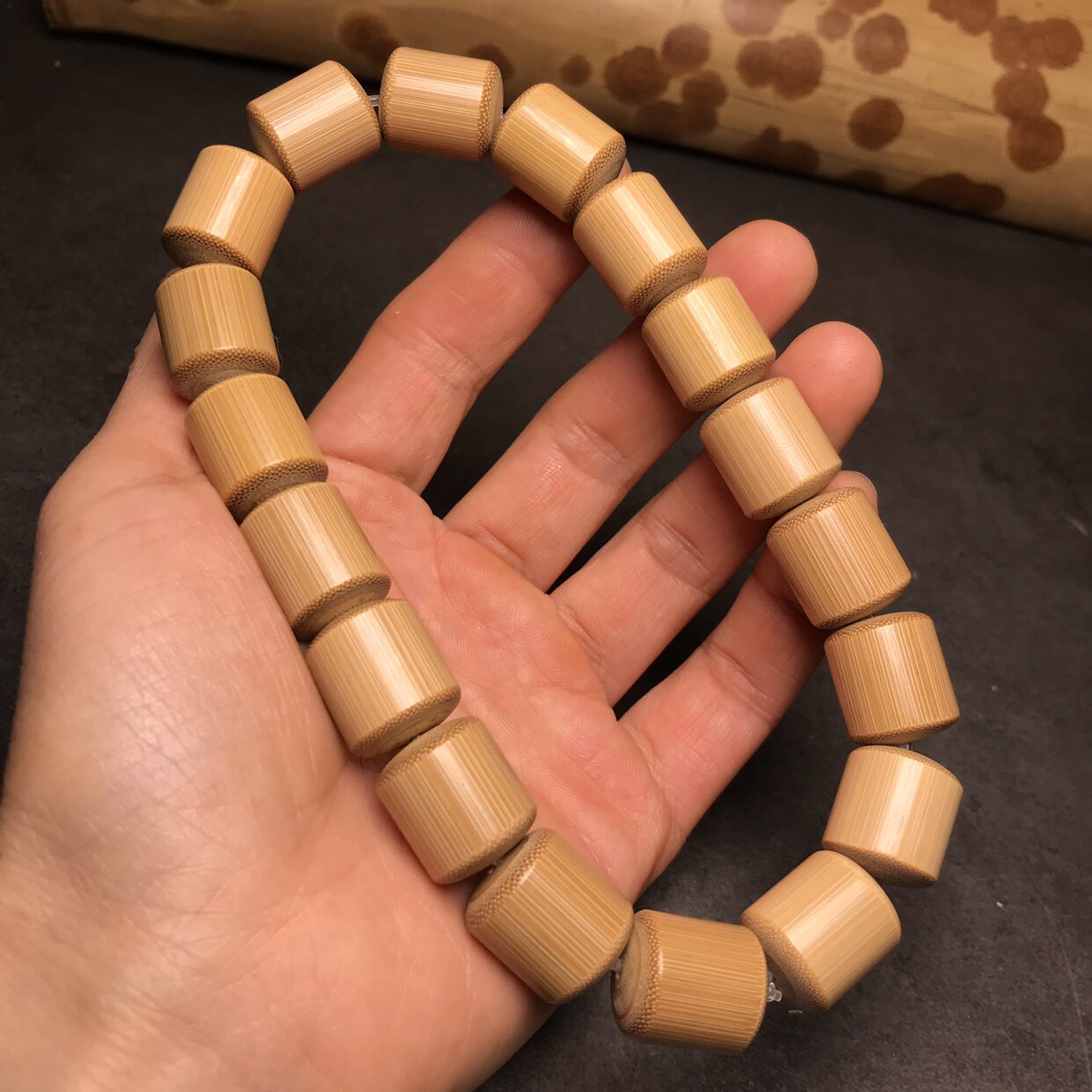 特价老玉竹手持18颗 老玉竹手串郭德纲同款男士文玩竹子手串佛珠