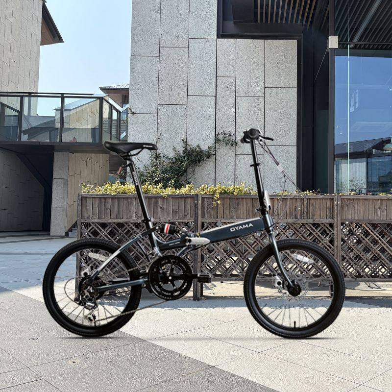 OYAMA欧亚马折叠车酷炫-M500D新款14速碟刹20寸避震铝合金整车