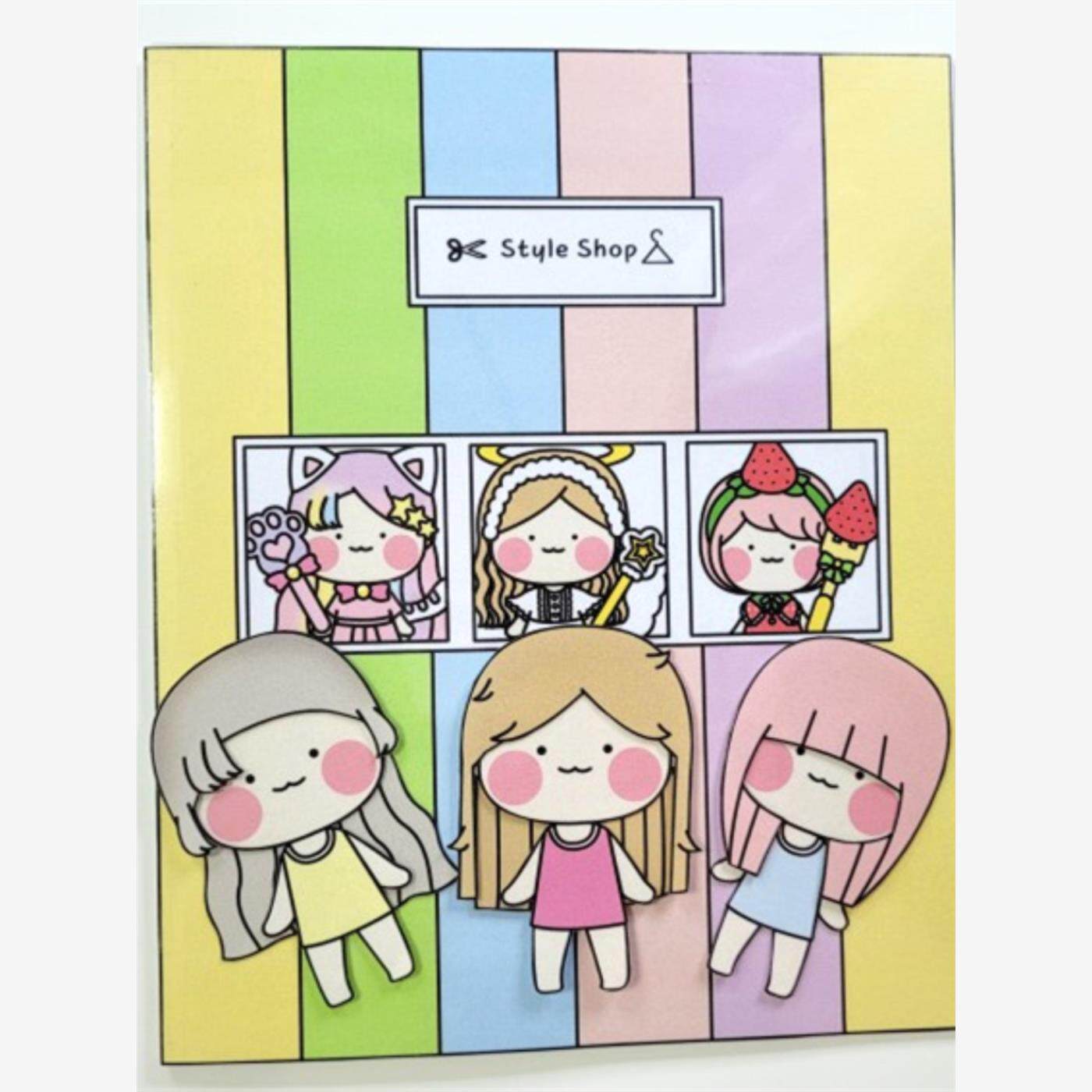 韩国纸娃娃理发店场景模拟手工游戏书玩具安静书趣味解压DIY玩具