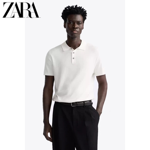 新品 磨白色简约短袖 24春季 男装 251 针织POLO衫 0304417