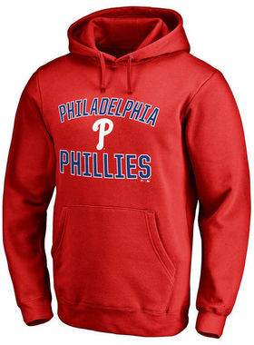 美职棒Phillies费城费城人加绒卫衣套头连帽衫