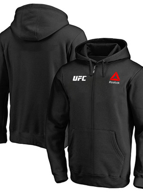 男女UFC综合格斗之夜搏击卫衣训练外套锐步跑步运动拉链卫衣加绒