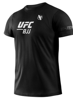 UFC BJJ圆领短袖T恤男女运动休闲健身训练跑步百搭棉T纯棉搏击服