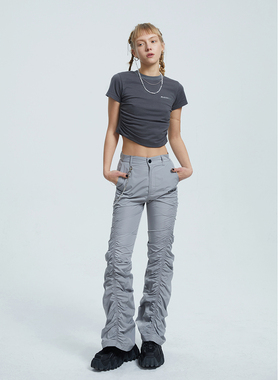 【新品9折包邮】NEATO设计师系列 两色褶皱裤 叠穿裙子的神裤微喇