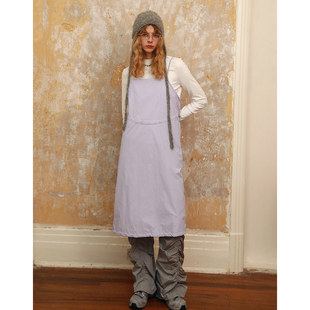 【新品9折包邮】NEATO 逆光女装 复古银色印花吊带连衣裙叠穿