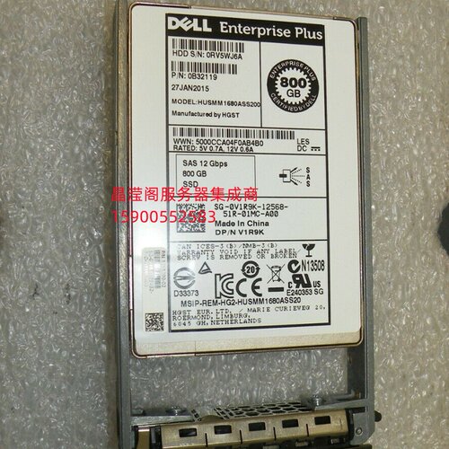 DELL SC2020 SC3020 SCV2080 SC4020 800G SAS SSD 12Gb 储存硬盘