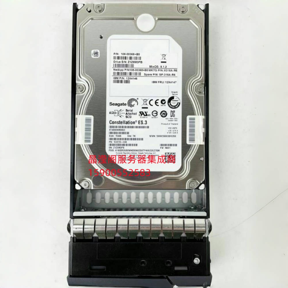 NetApp X315A-R6 SP-315A-R6 108-00368 4T 3.5 SAS 6Gb 存储硬盘