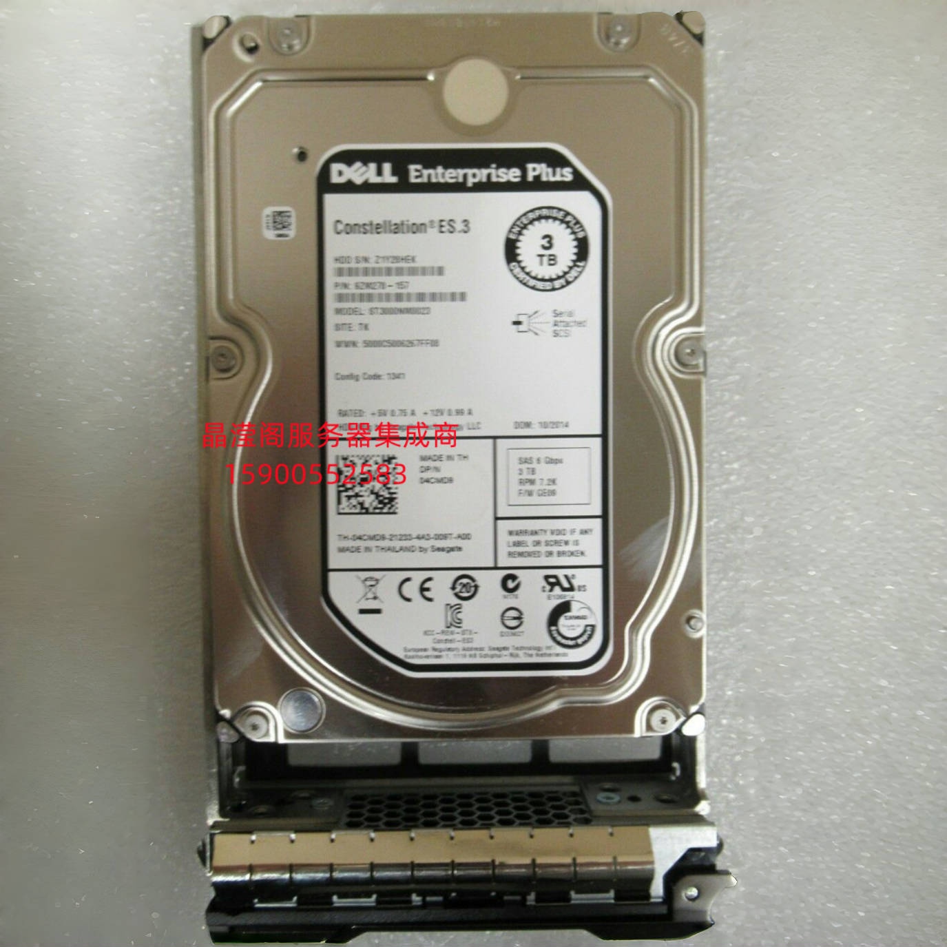 DELL SCV300 SCV2000 SCV2080 SCV3000 3T 7.2K 3.5 SAS 储存硬盘