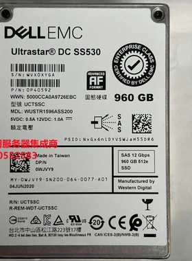 DELL EMC SS530 0WJVY9 960G 2.5 SAS SSD 12Gb 固态 服务器硬盘