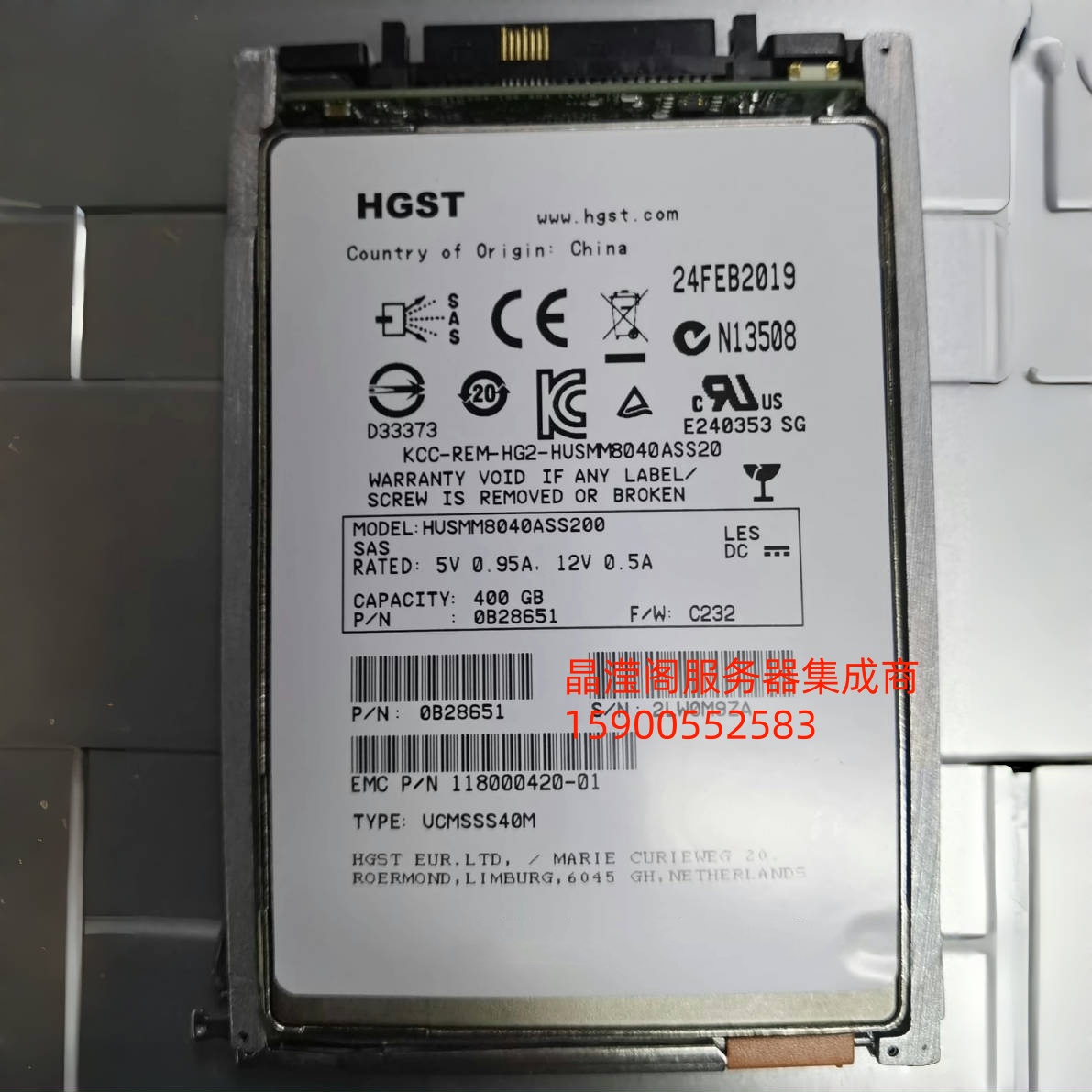 EMC D3-2S12FX-400 005051590 005051586 400G SSD Unity固态硬盘