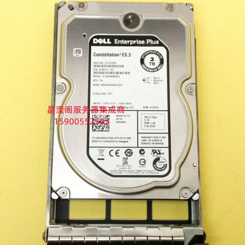 DELL SCV300 SCV2000 SC4020 SC8000 3T 7.2K 3.5 SAS 储存硬盘