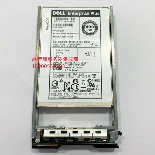 DELL 400G SAS SSD 12Gb 08JYJK SC220 SC4020 SCV3020 固态硬盘