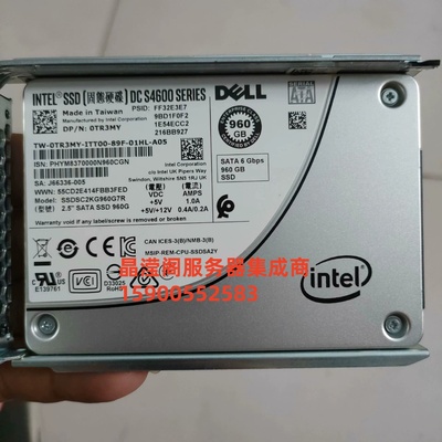 原装 DELL S4600 0TR3MY 960G SATA SSD SSDSC2KG960G7R 固态硬盘