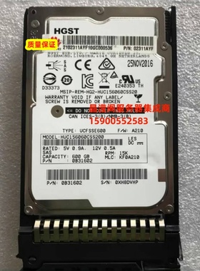 原装 02311AYF 600G 15K 2.5 SAS RH2288H RH2488 RH1288H V5硬盘