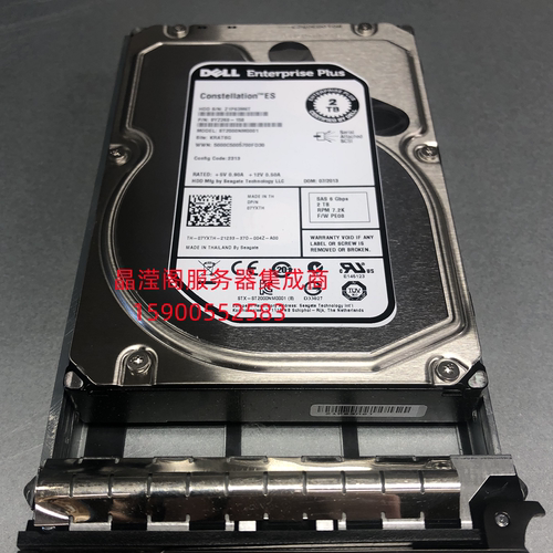 DELL Compellent ST2000NM0001 07YXTH 2T 7.2K 3.5 SAS康贝硬盘