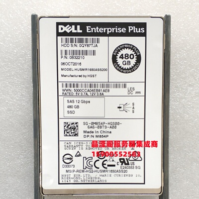 DELL SCV2000 SCV2020 SCV3020 480G 2.5 SAS SSD 12Gb 储存硬盘