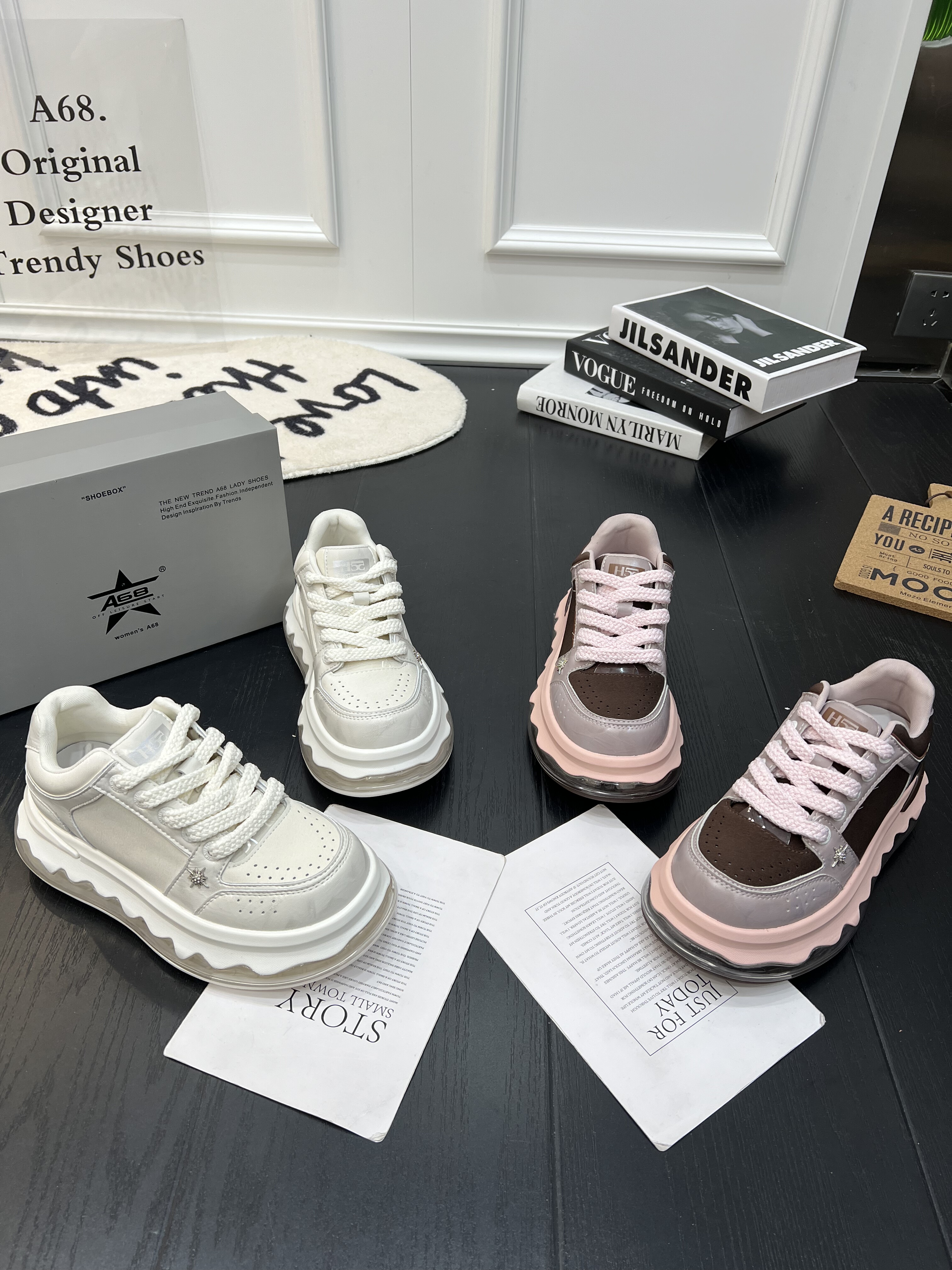 欧洲站真皮气垫厚底增高小白鞋女鞋2026春季百搭系带休闲运动板鞋,女鞋,时尚休闲鞋,淘宝优惠券,粉丝福利购,淘宝优惠卷