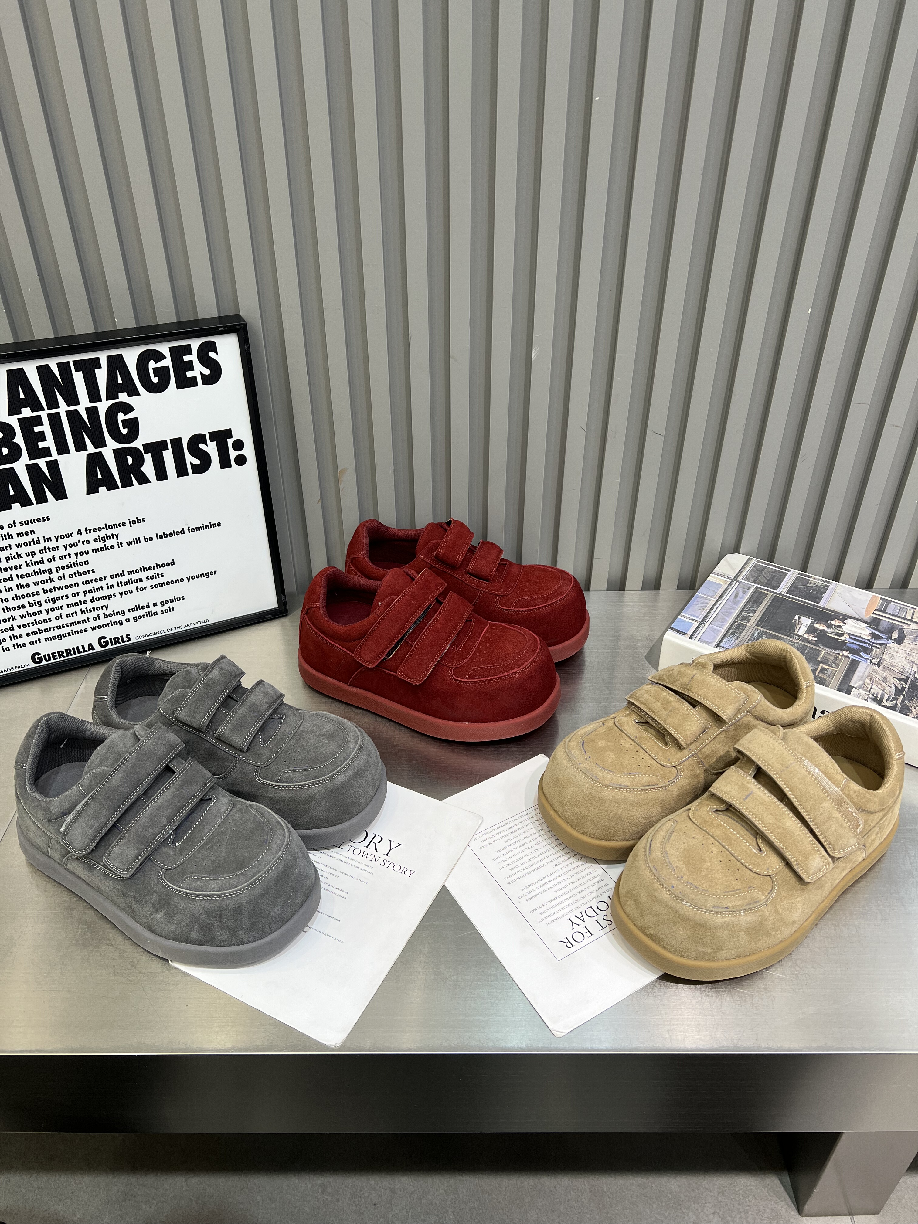 欧洲站真皮魔术贴休闲乐福鞋女鞋2026春季复古百搭厚底面包勃肯鞋,女鞋,时尚休闲鞋,淘宝优惠券,粉丝福利购,淘宝优惠卷