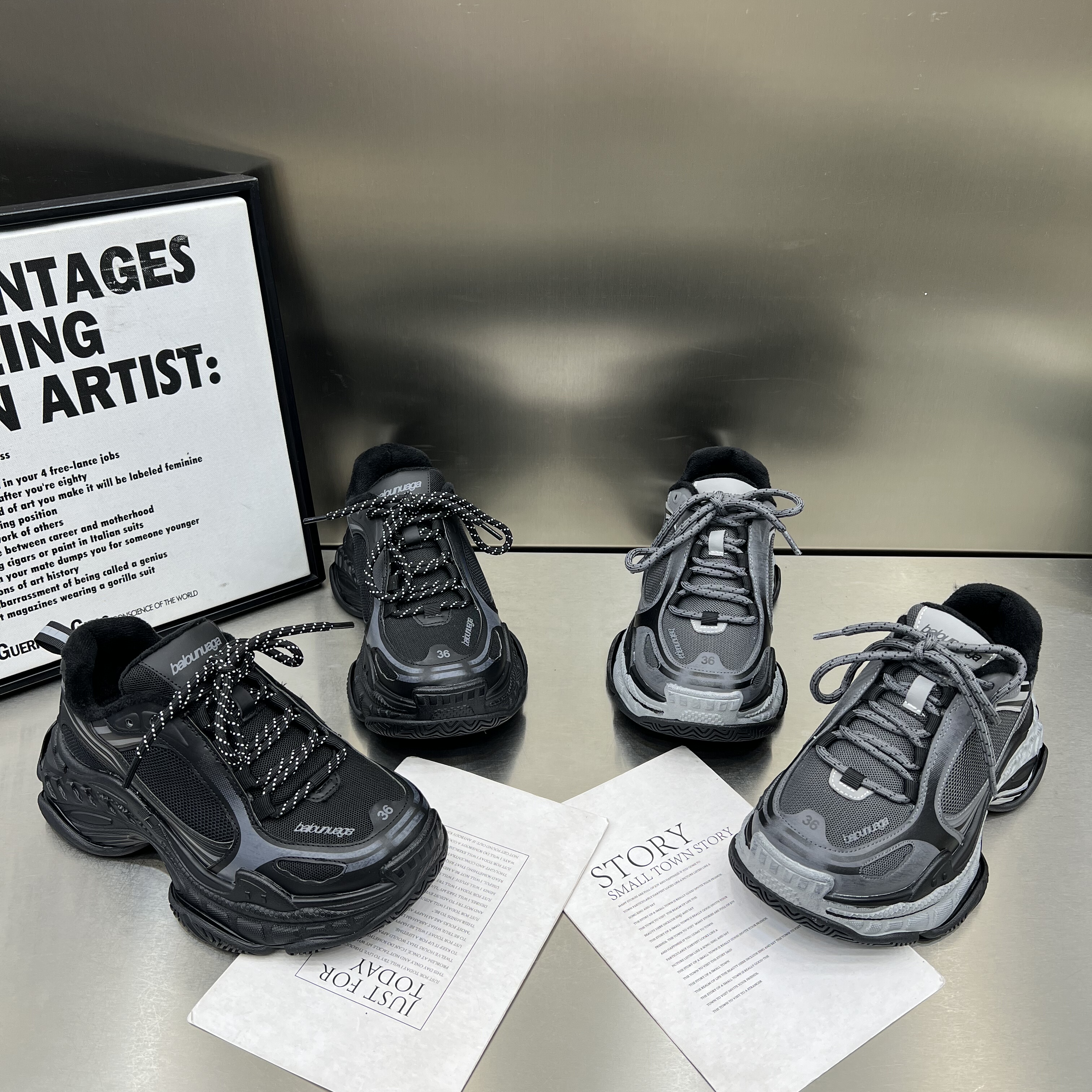 真皮厚底老爹鞋女2025冬季网面加绒轻便百搭显瘦增高休闲运动鞋潮