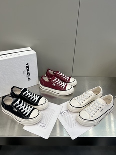 一脚蹬厚底帆布鞋 运动板鞋 女2026新款 时尚 百搭增高休闲小白鞋 韩版