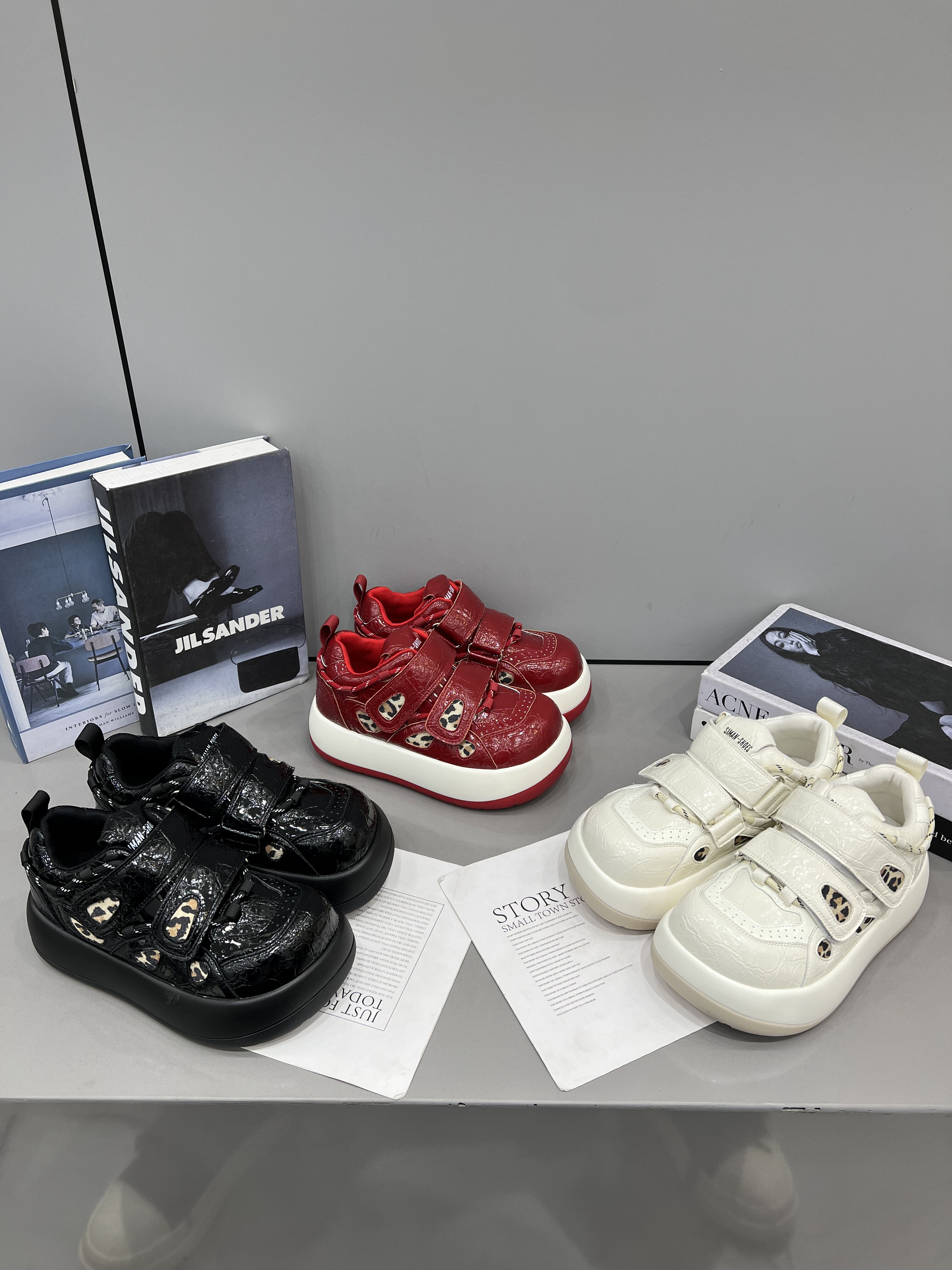 欧洲站真皮魔术贴厚底大头面包鞋女2026春季百搭增高休闲德训板鞋,女鞋,时尚休闲鞋,淘宝优惠券,粉丝福利购,淘宝优惠卷