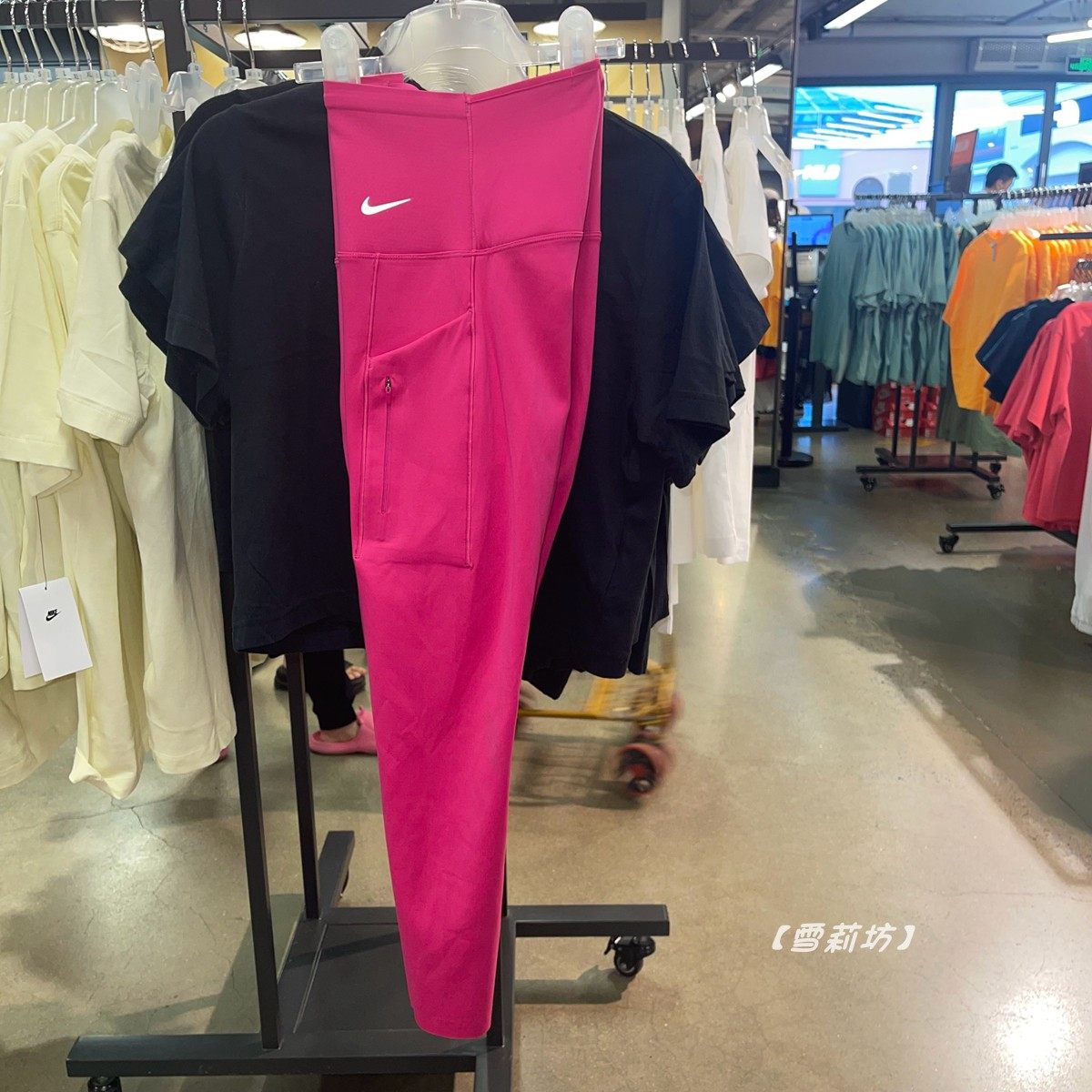 Nike耐克瑜伽裤GO怒放女子高强度高弹口袋九分提臀紧身裤FB8849