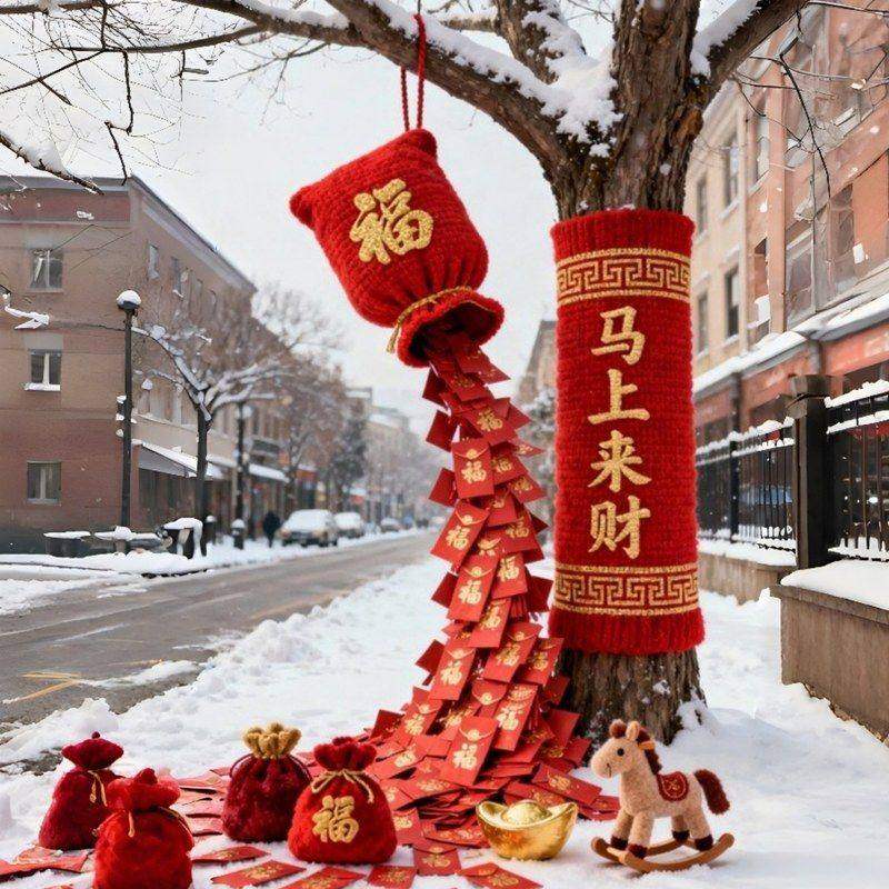 2026新年商场店铺装饰红包瀑布定制春节红包福袋瀑布美陈户外创意,节庆用品/礼品,节日装扮用品,淘宝优惠券,粉丝福利购,淘宝优惠卷