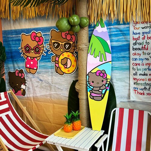 夏季海洋风卡通主题装饰冲浪板