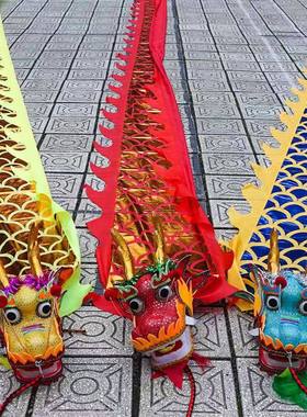 新年发光甩龙舞龙彩带春节集体活动舞龙全套表演道具用广场舞健身