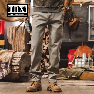 美式复古牛仔裤男士2026新款秋冬季加绒加厚男裤直筒工装裤子男款
