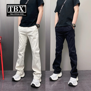 高端微喇叭牛仔裤男士2026新款冬季加绒加厚直筒阔腿休闲裤子男款