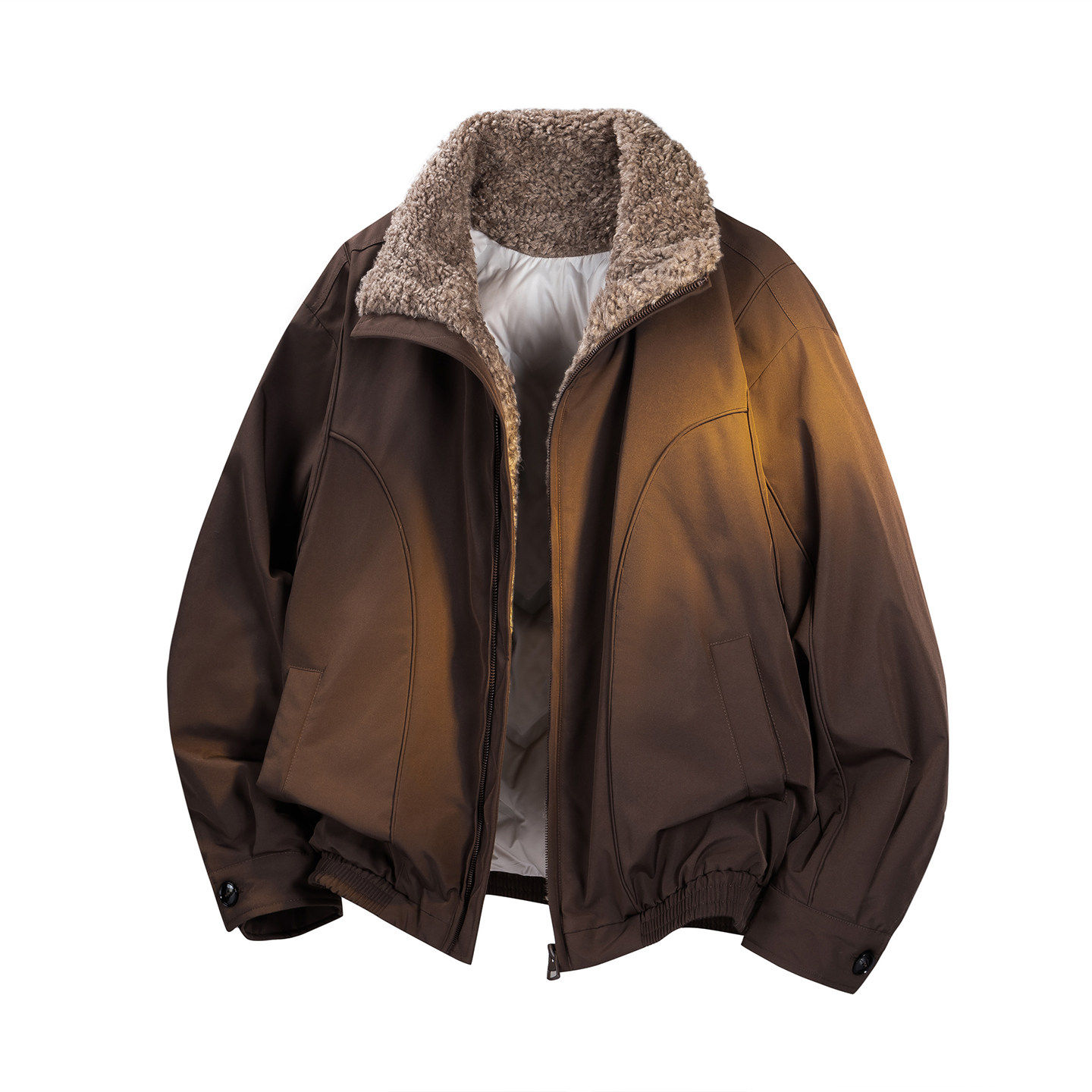 意大利品牌座山雕加绒加厚夹克羽绒服男冬季鸭绒保暖防寒毛领外套