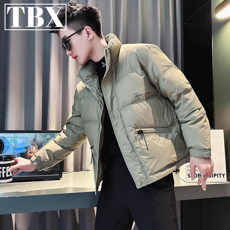 高端轻薄短款羽绒服男士冬季2026新款高级感加厚保暖立领外套男款