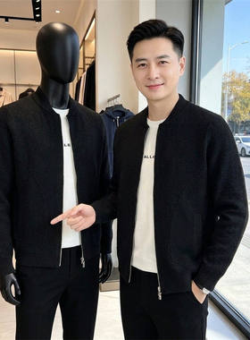 KZBA高端针织开衫毛衣外套男款春秋季2026新款修身棒球服男士上衣