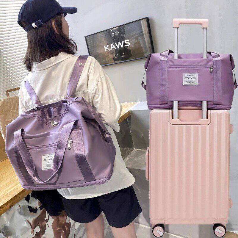 日本手提旅行包大容量女轻便待产包收纳袋短途行李袋双肩折叠防水
