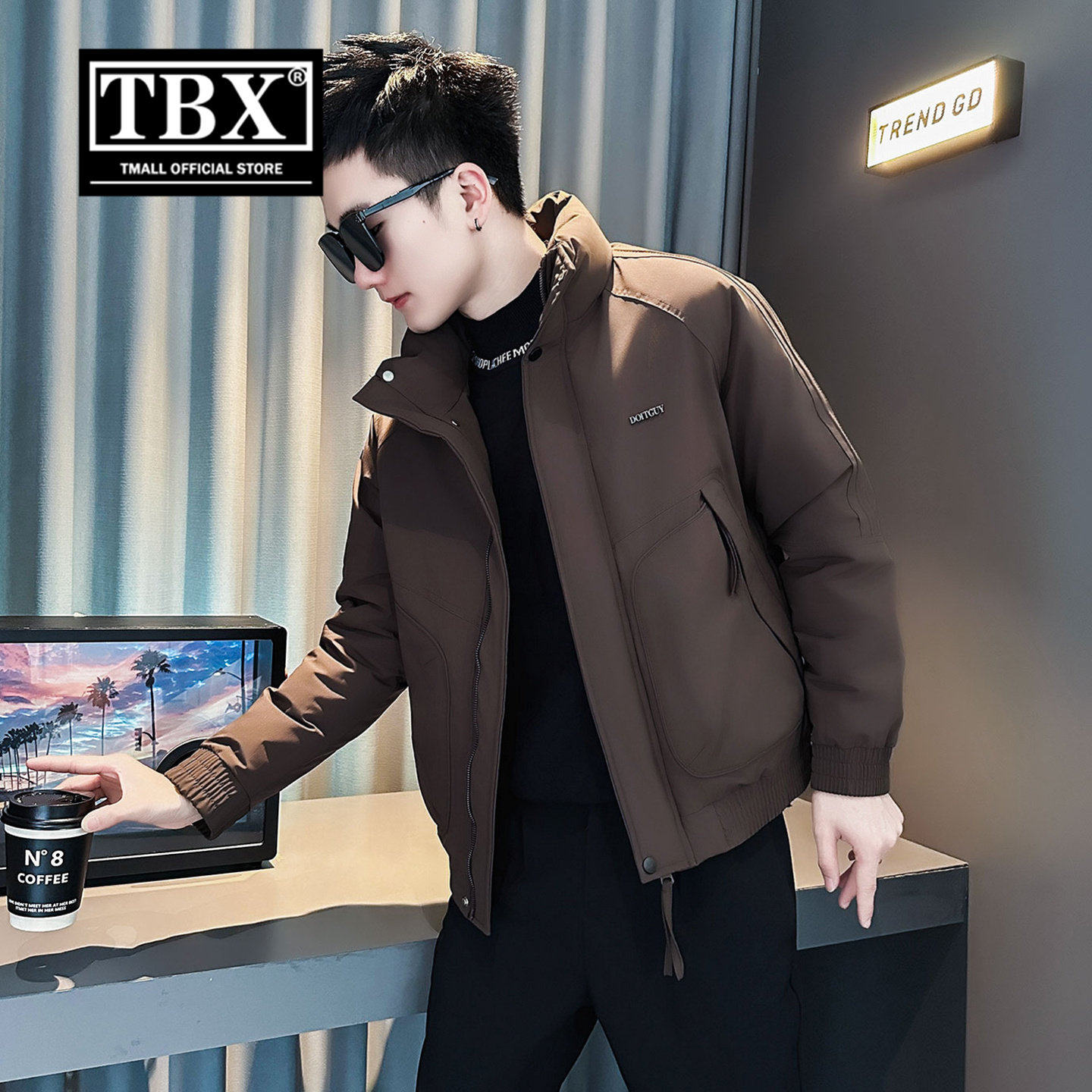 高端工装棉服外套男士2026新款冬季加厚保暖立领夹克男款冬装棉衣