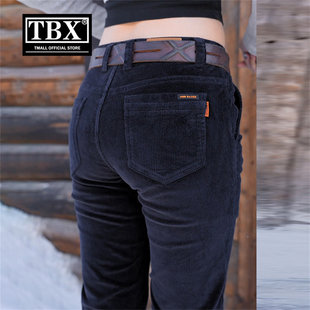 高端条绒灯芯绒休闲裤男士2026新款冬装加绒男裤商务直筒裤子男款