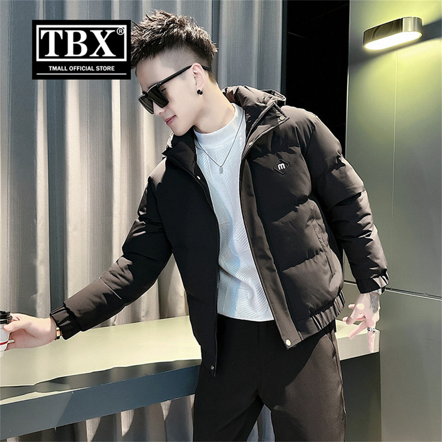 高端连帽棉服外套男士2026新款冬季加厚保暖短款夹克棉衣男款冬装,男装,棉衣,淘宝优惠券,粉丝福利购,淘宝优惠卷