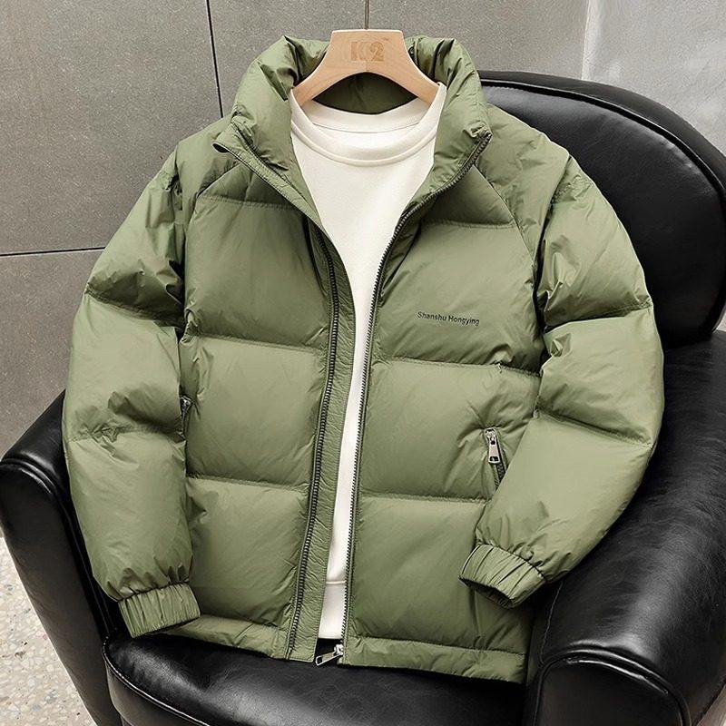 潮牌轻薄立领羽绒服男士冬季2025新款高级感宽松防寒保暖短款外套,男装,羽绒服,淘宝优惠券,粉丝福利购,淘宝优惠卷