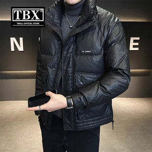 高端轻薄羽绒服男士冬季加厚2026新款爆款高级感立领短款外套男款