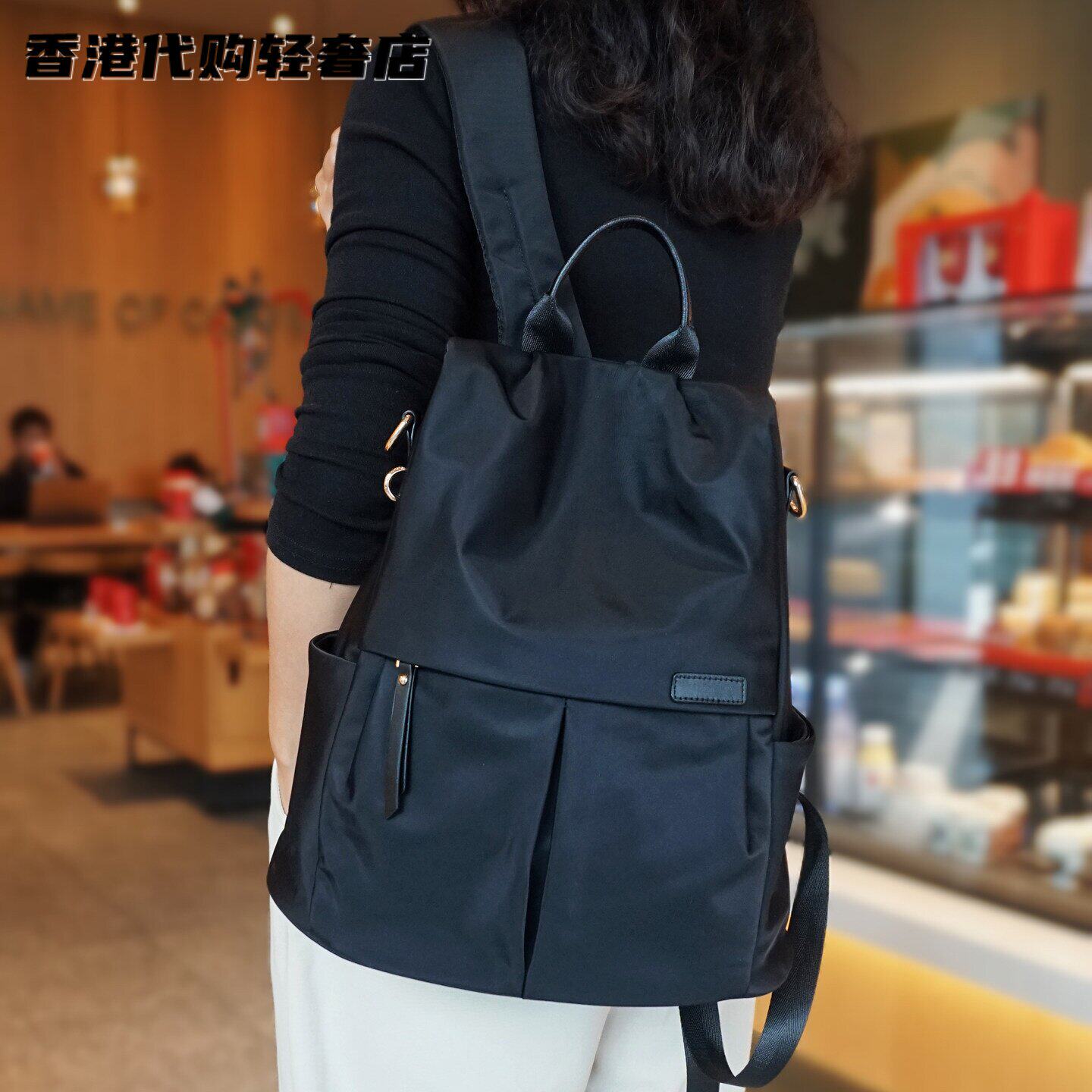 法国ZAMP高颜值大容量旅行防水休闲时尚轻便双肩背包女士通勤两用
