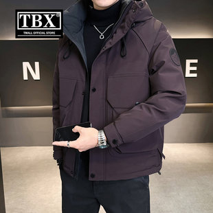 高端90白鸭绒羽绒服男士2026新款冬季加厚保暖工装冲锋衣外套男款