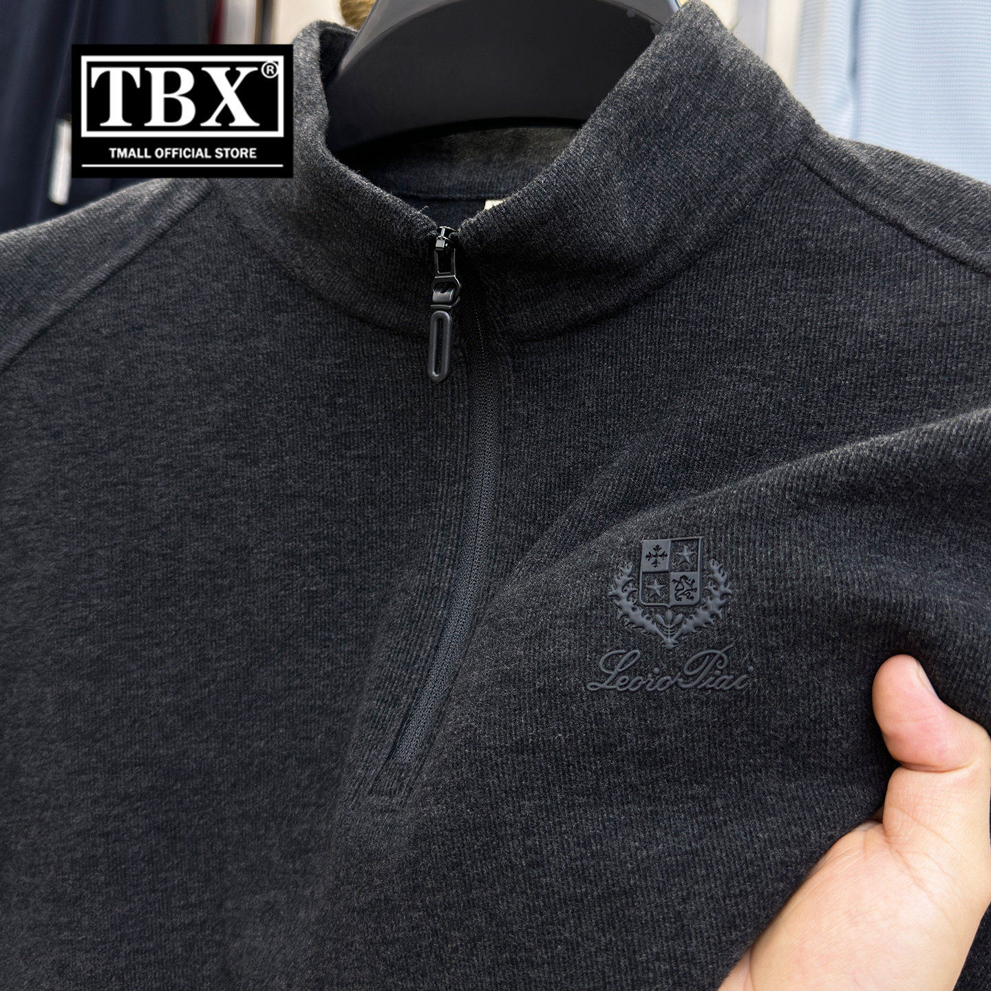 高端半拉链立领卫衣男士长袖T恤2026新款冬季保暖德绒打底衫男款