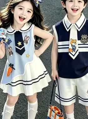 女童夏季连衣裙2026新款宝宝朱迪裙子儿童夏装绝美兔子警官公主裙