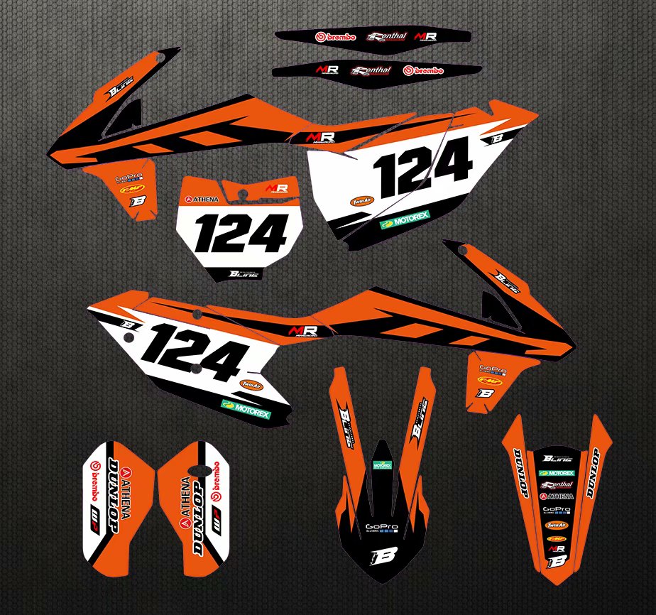 16 17 18 19年KTM EXC SXF克维思K开禧105 125 150贴花贴膜车贴画