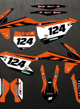 16 17 18 19年KTM EXC SXF克维思K开禧105 125 150贴花贴膜车贴画