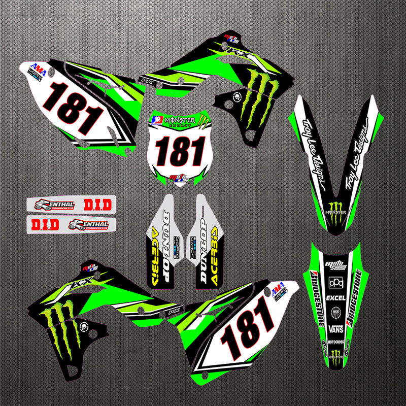 万强克尔维特13 14 15 16年川崎kx250f越野摩托车贴花贴膜车贴画8