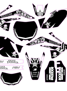 海陵M4MX6贵尊沙漠王S5S7S8NX6NX8华阳越野摩托车贴花贴纸车贴画