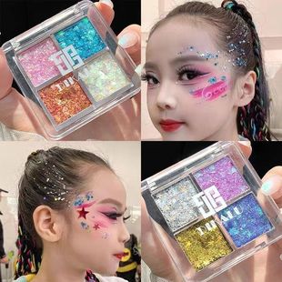 正品宇宙南瓜亮晶晶眼影盘霹雳闪提亮大亮片上色爱心萝莉少女蹦迪